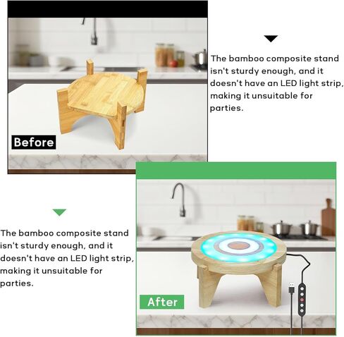 LED Drink Dispenser Stand, Beverage Dispenser Holder with16 Lighting Effects for Home, Parties, and Catering Events, Holder Fits up to 5-Gal Jug, 8.5 inch (Water Bottle not Included) in Saudi Arabia