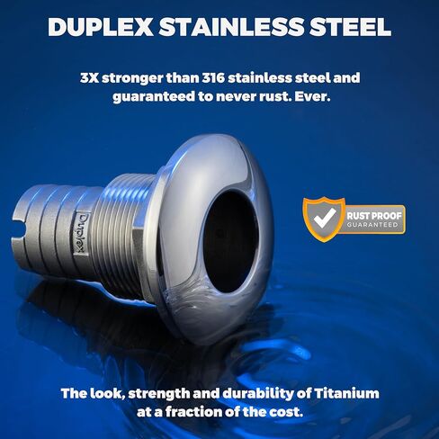 Whitecap 6579X 90° Duplex Stainless Steel Thru Hull - 1-1/8" in Saudi Arabia