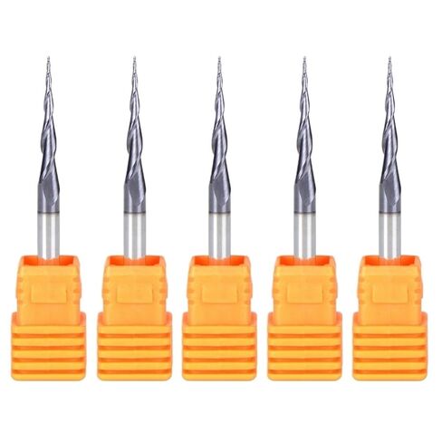 5 قطعة HRC55 مدبب الكرة الأنف دوامة نهاية مطحنة R0.5xD4x20.5x50L التنغستن الصلبة كربيد CNC راوتر بت 2 الناي الكرة الأنف نهاية مطحنة قاطعة المطحنة in Kuwait