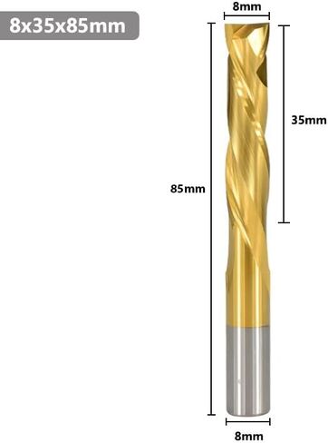 1 قطعة مطحنة نهاية الأنف المربعة 2 الناي حتى أسفل CNC راوتر بت 3.175/4/6/8/10 مللي متر عرقوب كربيد نهاية مطحنة قاطعة المطحنة in Kuwait