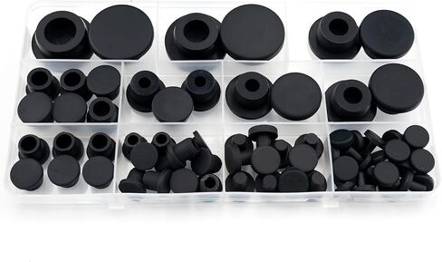 67 قطعة 11 مقاسًا من سدادات مطاط السيليكون الأسود للحلقات ذات الفتحة المستديرة سدادات مطاطية مرنة سدادات أنبوبية مقاومة للماء T-Type Gytovvvz in Kuwait