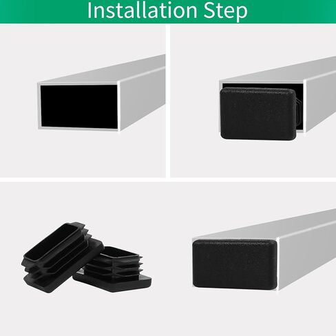 1 x 1 1/2 Inch Rectangle Tubing End Cap Plastic Plugs 12 Pack, 1x1.5 Inch Tube End Cap 1" x 1 1/2" Black Tubing Plug 1"x1.5" Fence Post Pipe Cap 1.5x1 Inch Tubing Insert in Saudi Arabia