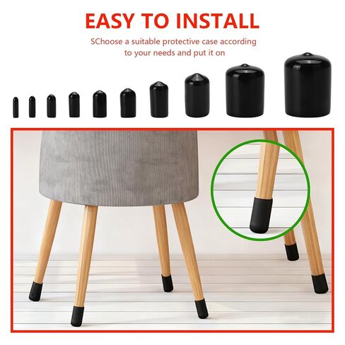 330 Pcs Round Rubber End Caps Kit, PVC Plastic Caps, Black Screw Covers for Bolts, Thread Protector Covers for Screw Bolt Nut Protective Capsset in Kuwait