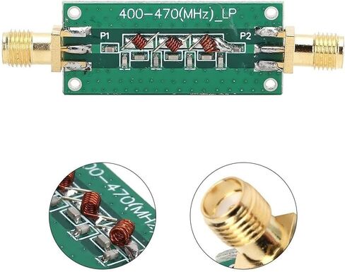Low Pass Filter Module LPF 400-470MHz, 0.6mm Double-Sided PCB with Full Tin Plating, Low Insertion Loss RF Component for Fixed Gain Amplification and Test Equipment in Kuwait