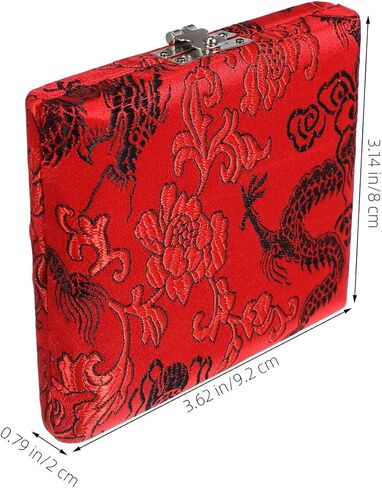 Toddmomy Lightweight Oboe Reed Case with Red Cloth Cover 6-capacity Oboe Reed Storage Box Protective Organizer for Portable Instrument Bag for Musician Use in Kuwait