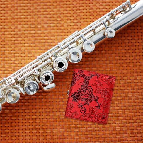 Toddmomy Lightweight Oboe Reed Case with Red Cloth Cover 6-capacity Oboe Reed Storage Box Protective Organizer for Portable Instrument Bag for Musician Use in Kuwait