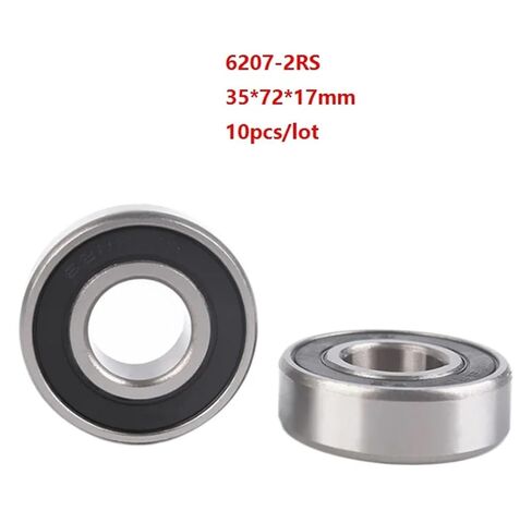 10 قطعة/الوحدة 6207RS 6207-2RS 6207 2RS سدادة مطاطية الكرات 35*72*17 مللي متر كرة أخدود عميقة تحمل 35x72x17 مللي متر in Kuwait