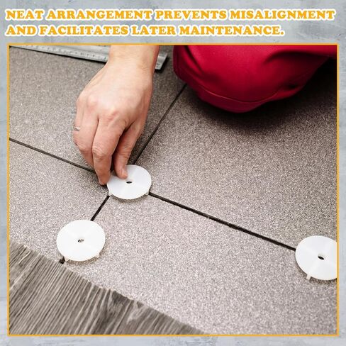 FoldTier 100 Pcs 1/8" Tile Spacers Plastic Tile Spacers Cross Leveling Ceramic Spacer Ceramic Installation Tools for Patio, Driveway, Walkways, Pool Deck Installation in Saudi Arabia