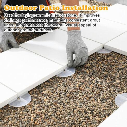 FoldTier 100 Pcs 1/8" Tile Spacers Plastic Tile Spacers Cross Leveling Ceramic Spacer Ceramic Installation Tools for Patio, Driveway, Walkways, Pool Deck Installation in Saudi Arabia