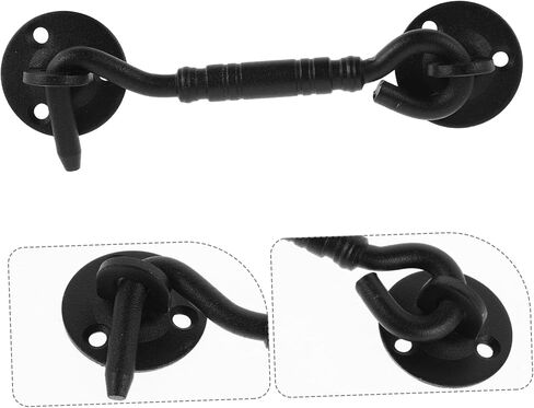 Heavy Duty Hook and Eye Latch Stainless Steel Security Latch for Doors Windows Gates Cabinets Durable Easy Installation Modern Aesthetic Design for Indoor Outdoor Use in Saudi Arabia