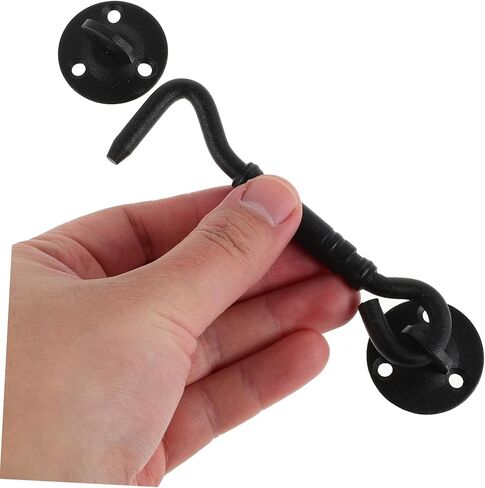Heavy Duty Hook and Eye Latch Stainless Steel Security Latch for Doors Windows Gates Cabinets Durable Easy Installation Modern Aesthetic Design for Indoor Outdoor Use in Saudi Arabia