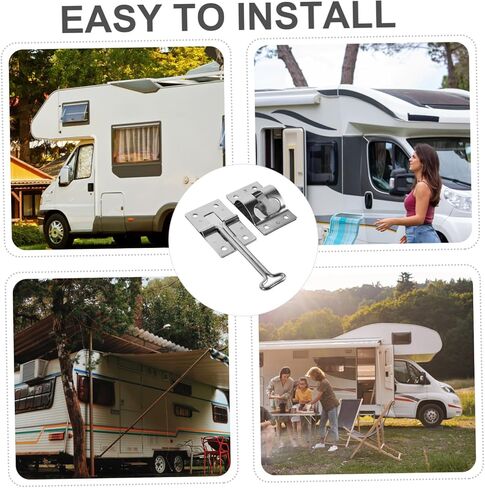 VALICLUD 1Set Stainless Steel Door Catch T Style Latch for Rv Trailers Compact and Portable Door Hook for Camper Accessories Easy Installation for Outdoor Adventures in Saudi Arabia