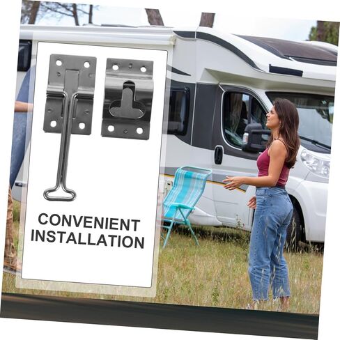 VALICLUD 1Set Stainless Steel Door Catch T Style Latch for Rv Trailers Compact and Portable Door Hook for Camper Accessories Easy Installation for Outdoor Adventures in Saudi Arabia