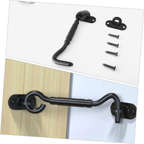 SEWACC 1Set Heavy Duty Hook Latch Barn Door Lock for Sliding Partition Doors Sleek Design Outdoor Gate Latch Durable and Stylish Door Security in Saudi Arabia