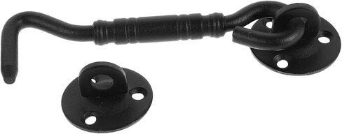 Stainless Steel Heavy-Duty Hook and Eye Door Latch Sturdy Replacement Lock for Indoor and Outdoor Use for Windows Gates and Sheds Black Finish in Saudi Arabia