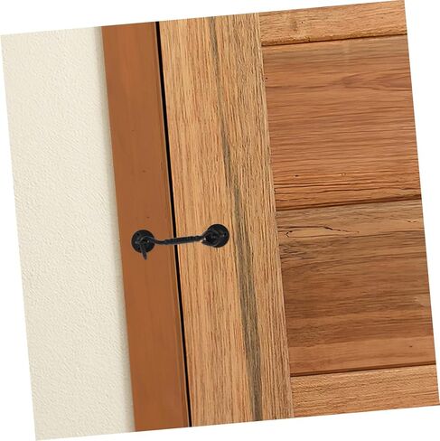 Stainless Steel Heavy-Duty Hook and Eye Door Latch Sturdy Replacement Lock for Indoor and Outdoor Use for Windows Gates and Sheds Black Finish in Saudi Arabia