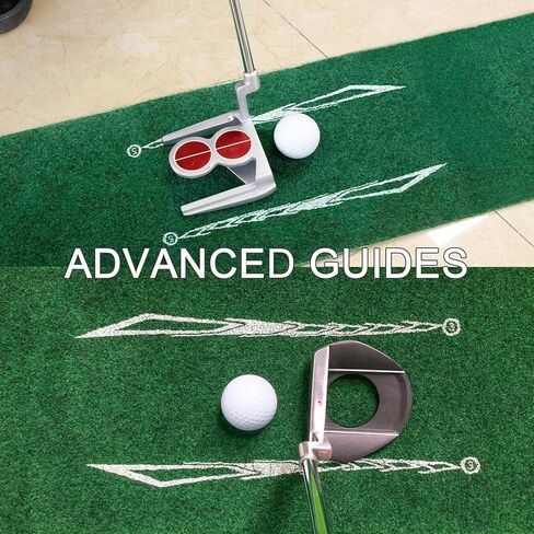 MYKUJA Putting Green Indoor Golf Putting Mat with Auto-Ball Return - Putter Alignment Guides at 3,5,7 Ft - Mini Golf Practice Mat for Home or Office - Golf Gifts for Men in Kuwait