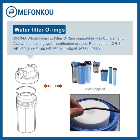 OR-34A Orange House O-Ring for Ace & Cu-lligan Water Filters Replacement Models OR-34 HF-150 (A) HF-160 HF-360(A) - 45025 46764 49560 (5/Pack) in Saudi Arabia