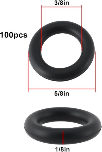100pcs O-Ring 3/8 ID x 5/8 OD x 1/8inch Suitable for Various Fluids And Hydrocarbons in Kuwait