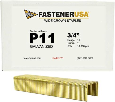3/4" Leg x 1" Crown 16GA GALV P11 Staples 10,000ct in Kuwait