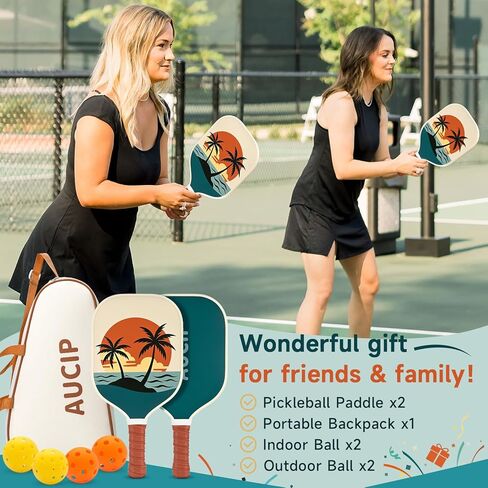 Purple Pickleball Paddlles ، مجموعة Pickleball Paddles المعتمدة من USAPA من 2 ، Polypropylene Honeycomb Core ، مجموعة Pickleball من الألياف الزجاجية مع مضاربتين للمخلل ، 4 كرات المخللات ، حقيبة واحدة للمخللة للنساء in Kuwait