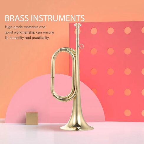 UPKOCH Professional Copper Bugle Military Orchestra Horn Brass Instrument for School Band Beginner in Saudi Arabia
