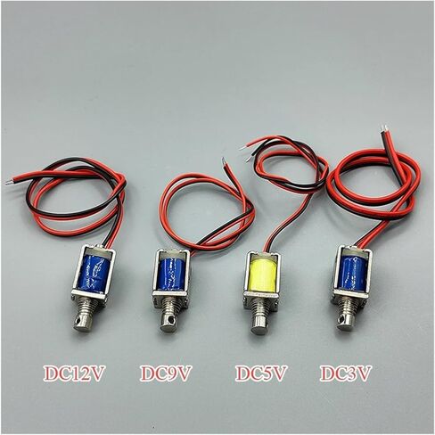 DC 12V 8mm*10mm Push-Pull Through Type DC Electromagnet Open Frame Spring Stroke 4mm in Saudi Arabia