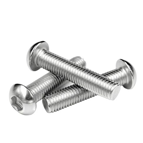 M3 x 10mm(50 Pack) Button Head Hex Socket Cap Screws Bolts, Hex Drive Bright Finish Fully Machine Thread, Corrosion Resistant 304 Stainless Steel 18-8 Screws in Kuwait