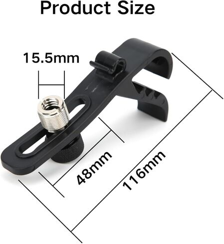 Drum Microphone Clips, 4pcs Shockproof Drum Mic Securing Clamp Mounts Microphone Securing Clips Adjustable Compact Universal Lapel Mic Stand Rim Musical Instrument Supplies in Saudi Arabia