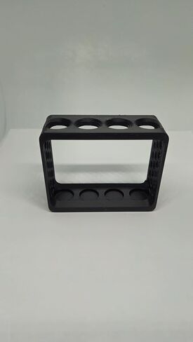 Aquatic Water Quality Testing Tube Holder with 4CT 10ml Test Tubes 5ml Markings - Plastic Durable Rack, 4 Tubes Variation (Black Rack) in Saudi Arabia
