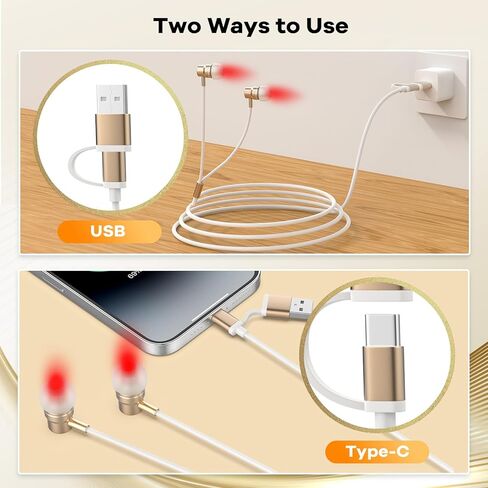 Upgraded 2-in-1 Red Light Therapy Device for Ears & Nose, Dual-Wavelength 660nm Red Light & 810nm Near-Infrared Light, Wearable Care Device for Ear & Nasal Comfort, Relaxation and Daily Wellness in Kuwait