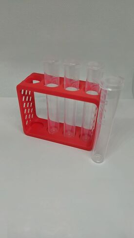 Aquatic Water Quality Testing Tube Holder with 4CT 10ml Test Tubes 5ml Markings - Plastic Durable Rack, 4 Tubes Variation (Black Rack) in Saudi Arabia