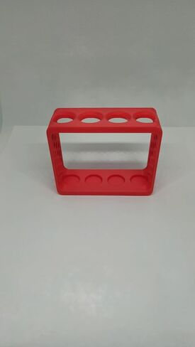 Aquatic Water Quality Testing Tube Holder with 4CT 10ml Test Tubes 5ml Markings - Plastic Durable Rack, 4 Tubes Variation (Black Rack) in Saudi Arabia