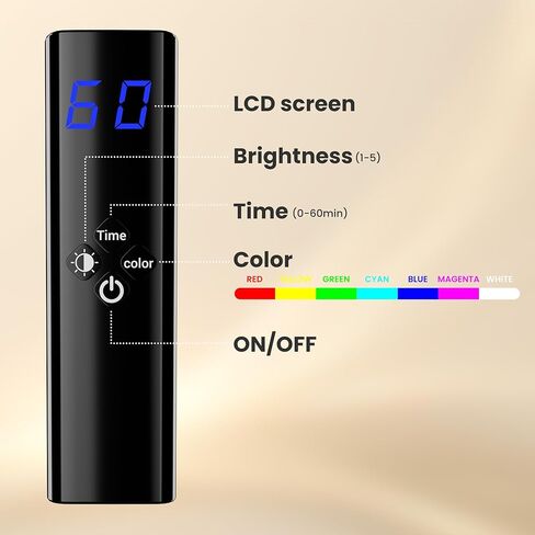 قناع العناية ببشرة الوجه بـ 7-1 ألوان LED، قناع الضوء الأحمر للوجه، قناع الوجه السيليكون اللاسلكي LED، الصالون أو المنزل، أسود. in Kuwait