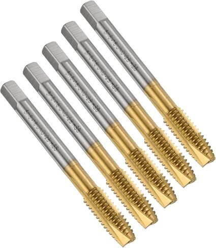 5/16-18 UNC Spiral Point Thread Taps, Screw Tap Threading Tapping Tool, High Speed Steel Titanium Coating Tap Tapping Bit for Drilling Milling, 5 Pcs in Kuwait
