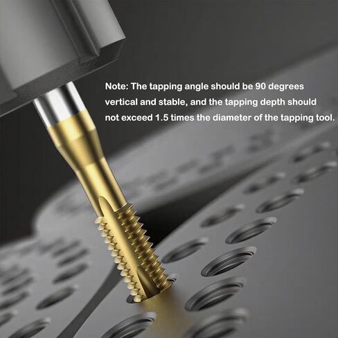 5/16-18 UNC Spiral Point Thread Taps, Screw Tap Threading Tapping Tool, High Speed Steel Titanium Coating Tap Tapping Bit for Drilling Milling, 5 Pcs in Kuwait
