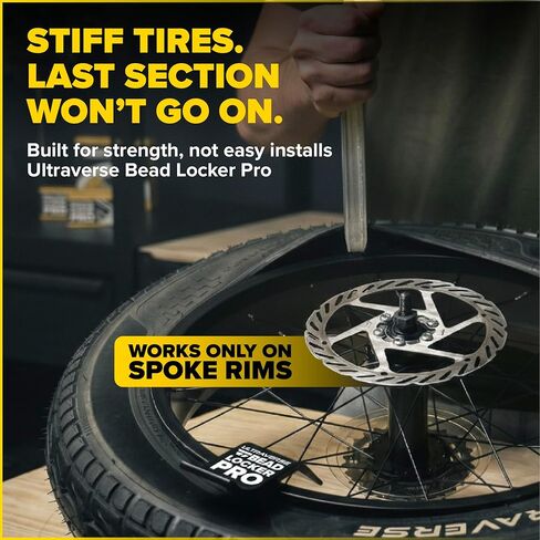 Ultraverse Bike Tire Installation Tool – Bead Holder Hook for E-Bike, Motorcycle, Dirt Bike & Off-Road Tire Changing, Tire Bead Keeper, Heavy-Duty Stainless Steel in Kuwait