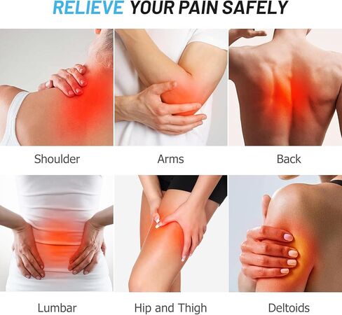 وحدة تحفيز العضلات TENS مع شاشة ملونة - محفز العضلات EMS ثنائي القناة، 28 وضعًا للعلاج، 40 مستوى كثافة، 8 وسادات كهربائية وحقيبة EVA (8 قطع وسادات كهربائية) in Kuwait