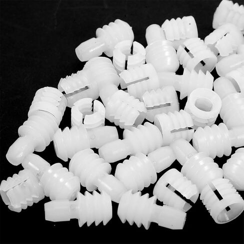 100pcs Cabinet Accessories White Dowel Inserts for Door Drawer Repair Durable Nylon Hinge Fasteners Furniture Assembly Dowel in Saudi Arabia