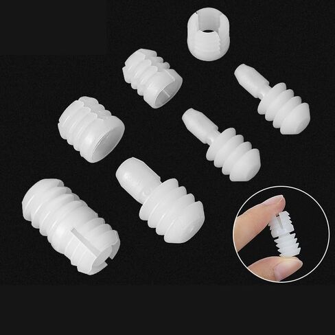 100pcs Cabinet Accessories White Dowel Inserts for Door Drawer Repair Durable Nylon Hinge Fasteners Furniture Assembly Dowel in Saudi Arabia