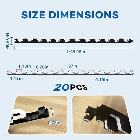 شرائط إغلاق إسفنجية للسقف المعدني، 20 قطعة 36 بوصة شرائط إسفنجية من البولي إيثيلين مع ذاتية اللصق لألواح التسقيف المعدنية، أسود in Kuwait