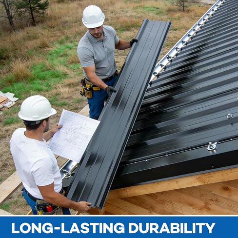 شرائط إغلاق إسفنجية للسقف المعدني، 20 قطعة 36 بوصة شرائط إسفنجية من البولي إيثيلين مع ذاتية اللصق لألواح التسقيف المعدنية، أسود in Kuwait