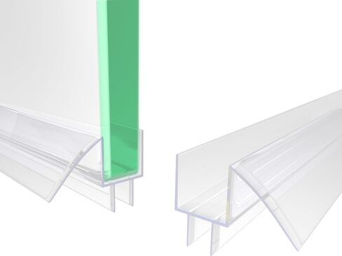 شريط عازل سفلي لباب الدش بدون إطار لزجاج 3/8 بوصة (10 مم)، 39.3 بوصة، حاجز دش من البولي كربونات فائق الوضوح، حاجز حماية المياه in Kuwait