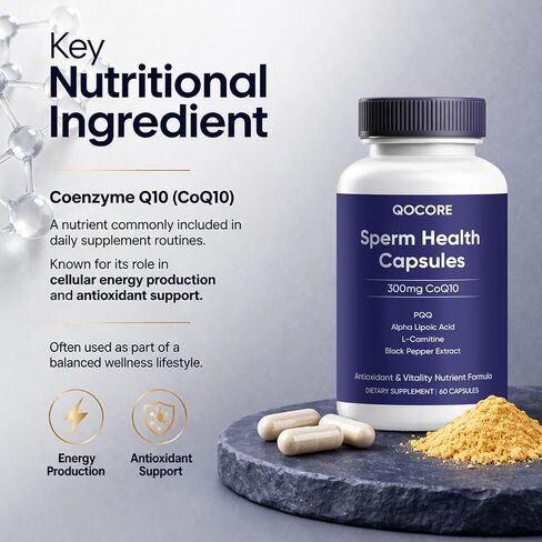 Qocore Men’s Reproductive Support Capsules with CoQ10, Antioxidant Formula, 60 Capsules in Saudi Arabia
