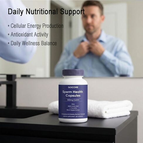 Qocore Men’s Reproductive Support Capsules with CoQ10, Antioxidant Formula, 60 Capsules in Saudi Arabia