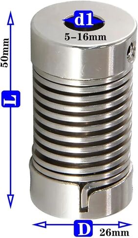 Aluminum Alloy D26L50 Spring Coupling Elastic Coupling(10X15) in Saudi Arabia