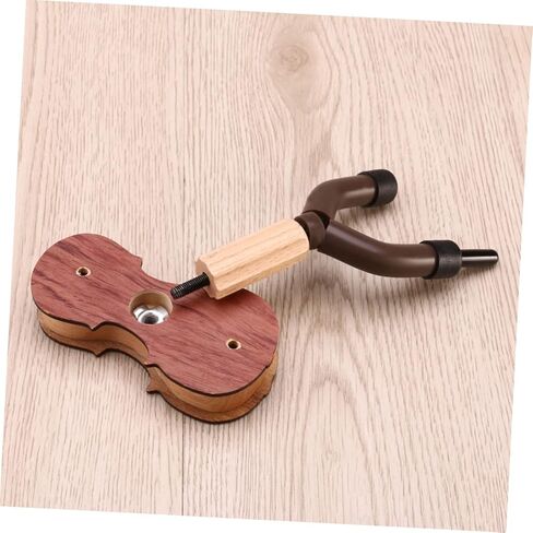 Violin Wall Hanger Dedo Red Wood Color Violin Mount for Home and Studio Easy Installation with Protective Padding for Displaying Violins and Violas in Saudi Arabia
