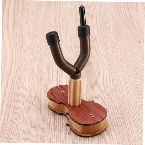 Violin Wall Hanger Dedo Red Wood Color Violin Mount for Home and Studio Easy Installation with Protective Padding for Displaying Violins and Violas in Saudi Arabia