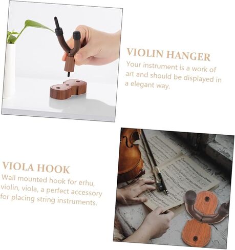 ERINGOGO Wall Mounted Hanger for Violin Erhu Durable Storage Hook with Protective Surface Elegant Display for String Instruments in Saudi Arabia