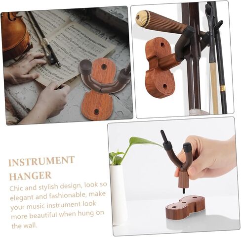 ERINGOGO Wall Mounted Hanger for Violin Erhu Durable Storage Hook with Protective Surface Elegant Display for String Instruments in Saudi Arabia